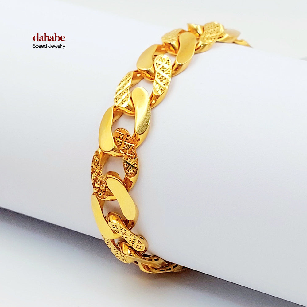 21K اسوارة جنزير-مجوهرات الشيخ سعيد-Saeed Jewelry 