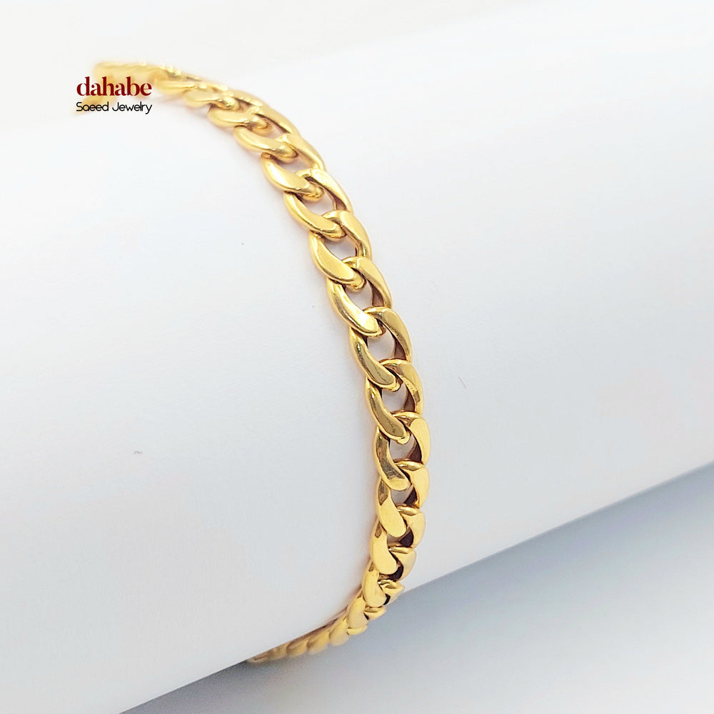 21K اسوارة جنزير-مجوهرات الشيخ سعيد-Saeed Jewelry 