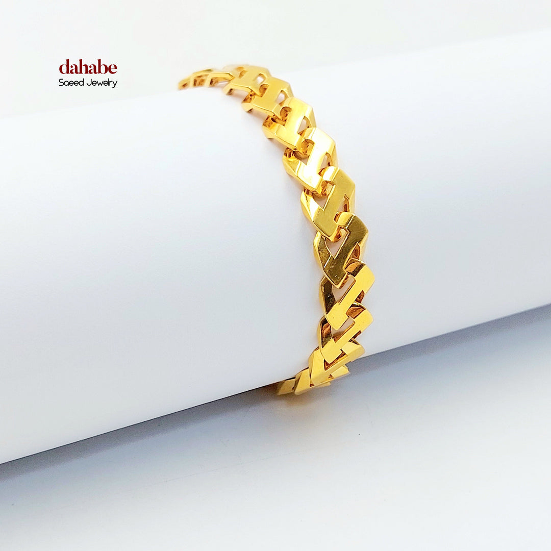 21K اسوارة جنزير-مجوهرات الشيخ سعيد-Saeed Jewelry 