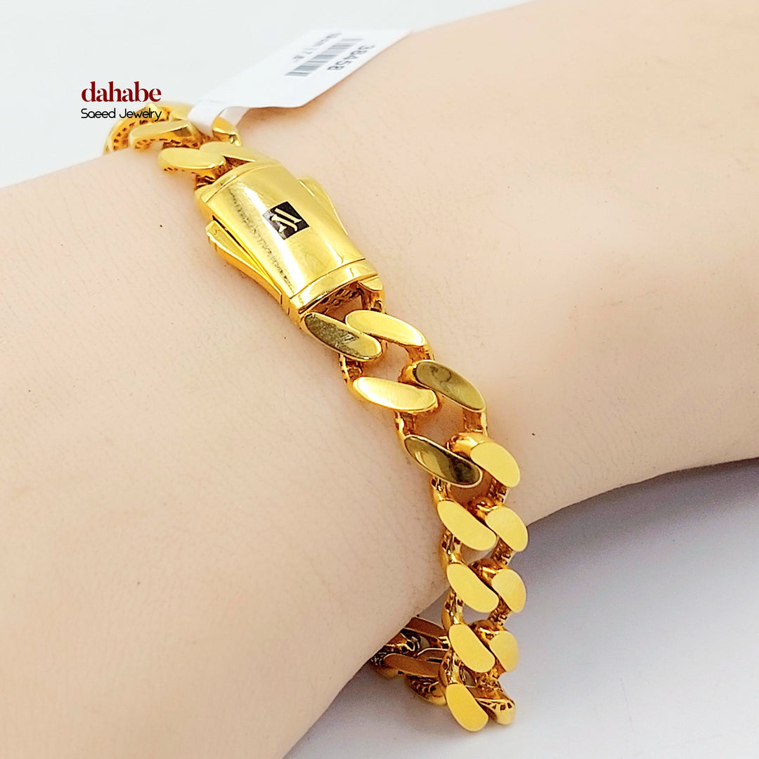 21K اسوارة جنزير-مجوهرات الشيخ سعيد-Saeed Jewelry 