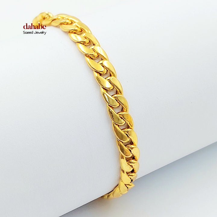 21K اسوارة جنزير-مجوهرات الشيخ سعيد-Saeed Jewelry 