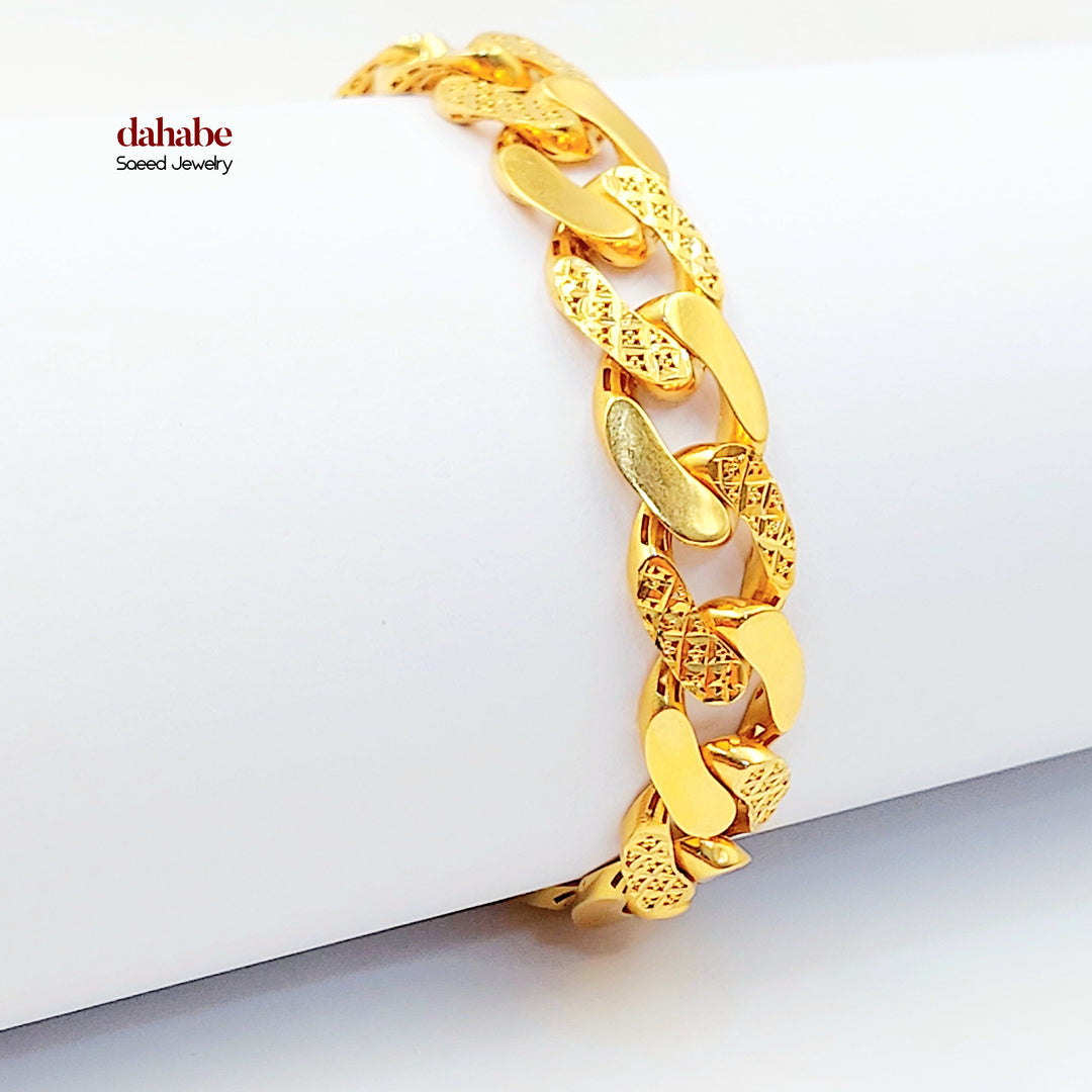21K اسوارة جنزير-مجوهرات الشيخ سعيد-Saeed Jewelry 
