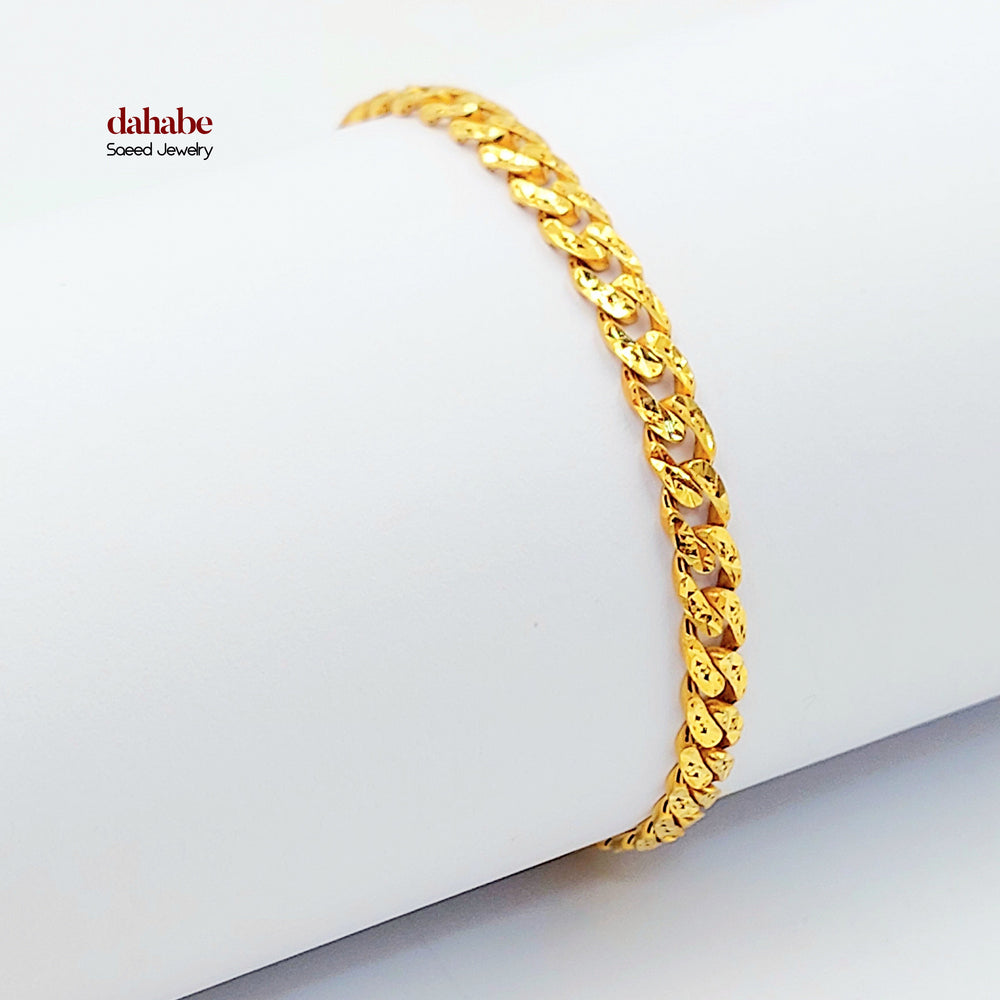 21K اسوارة جنزير-مجوهرات الشيخ سعيد-Saeed Jewelry 