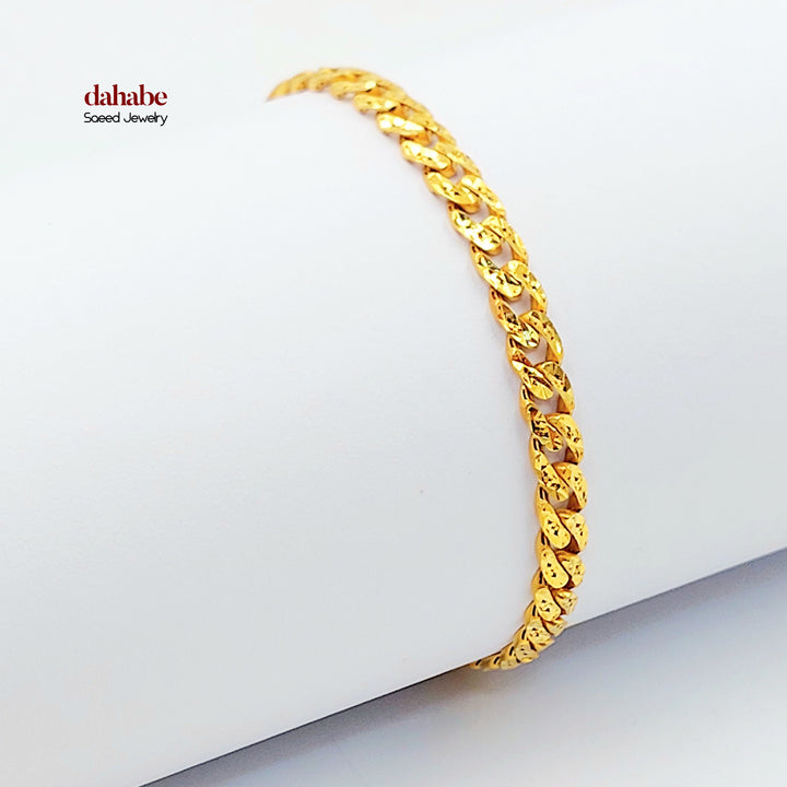 21K اسوارة جنزير-مجوهرات الشيخ سعيد-Saeed Jewelry 