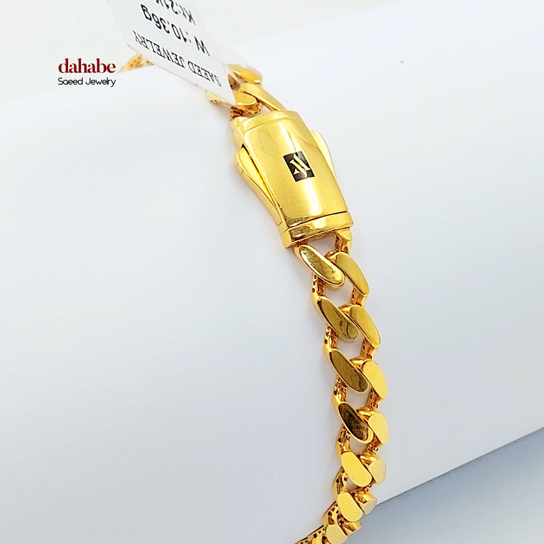 21K اسوارة جنزير-مجوهرات الشيخ سعيد-Saeed Jewelry 