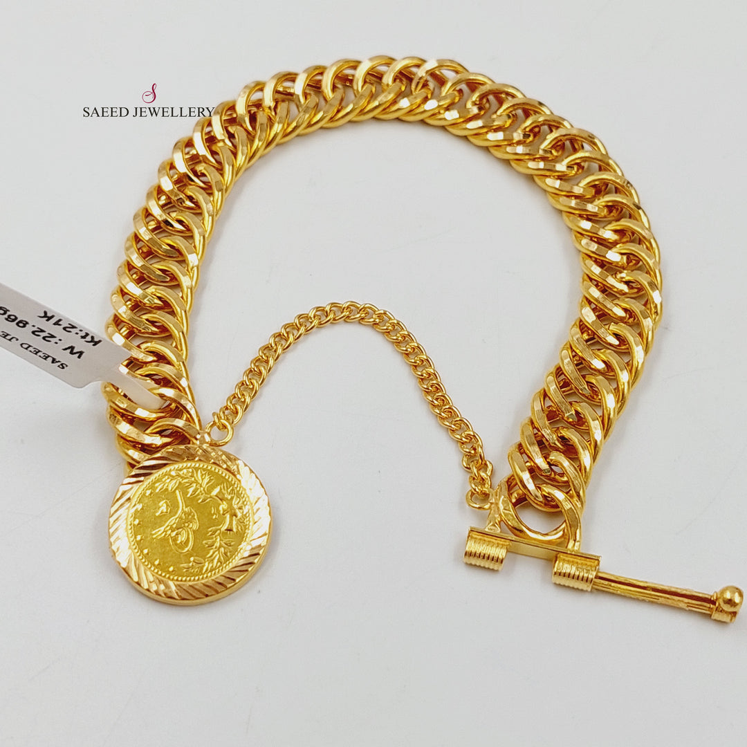 21K اسوارة جنزير-مجوهرات الشيخ سعيد-Saeed Jewelry 