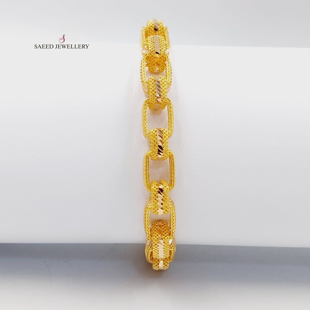 21K اسوارة جنزير-مجوهرات الشيخ سعيد-Saeed Jewelry 