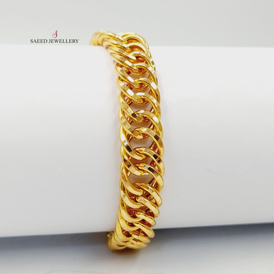 21K اسوارة جنزير-مجوهرات الشيخ سعيد-Saeed Jewelry 