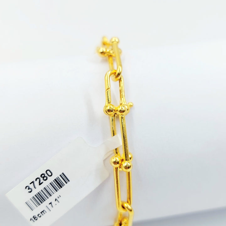 21K اسوارة بيبر كليب اكسترا-مجوهرات الشيخ سعيد-Saeed Jewelry 