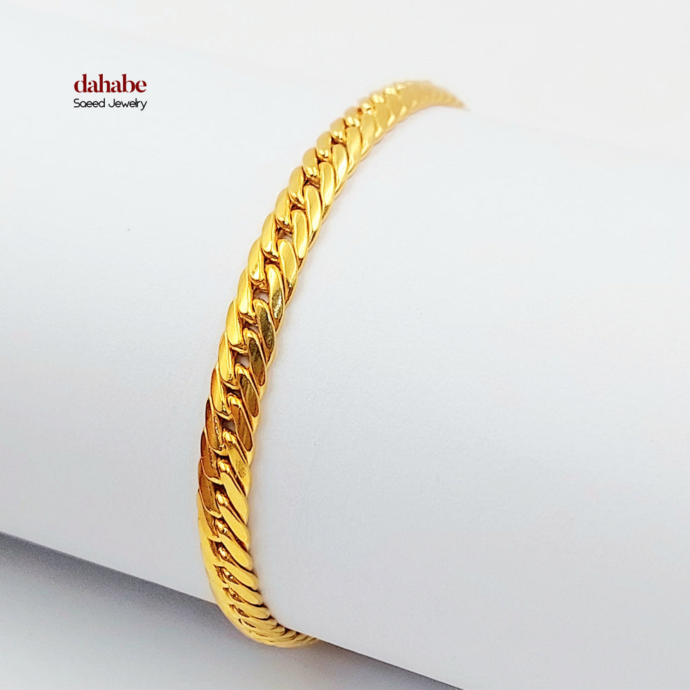 21K اسوارة جنزير اكسترا-مجوهرات الشيخ سعيد-Saeed Jewelry 