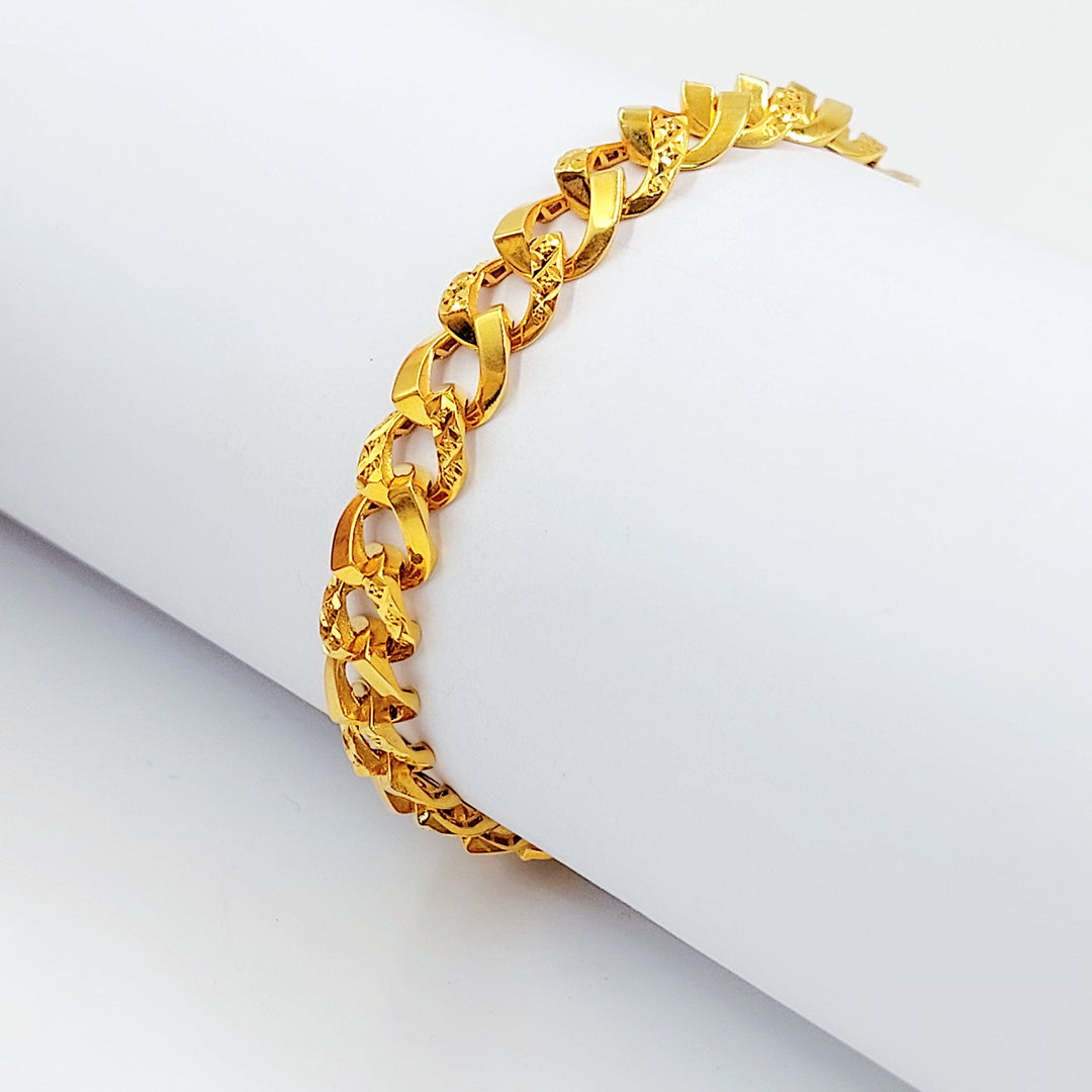 21K اسوارة جنزير اكسترا-مجوهرات الشيخ سعيد-Saeed Jewelry 