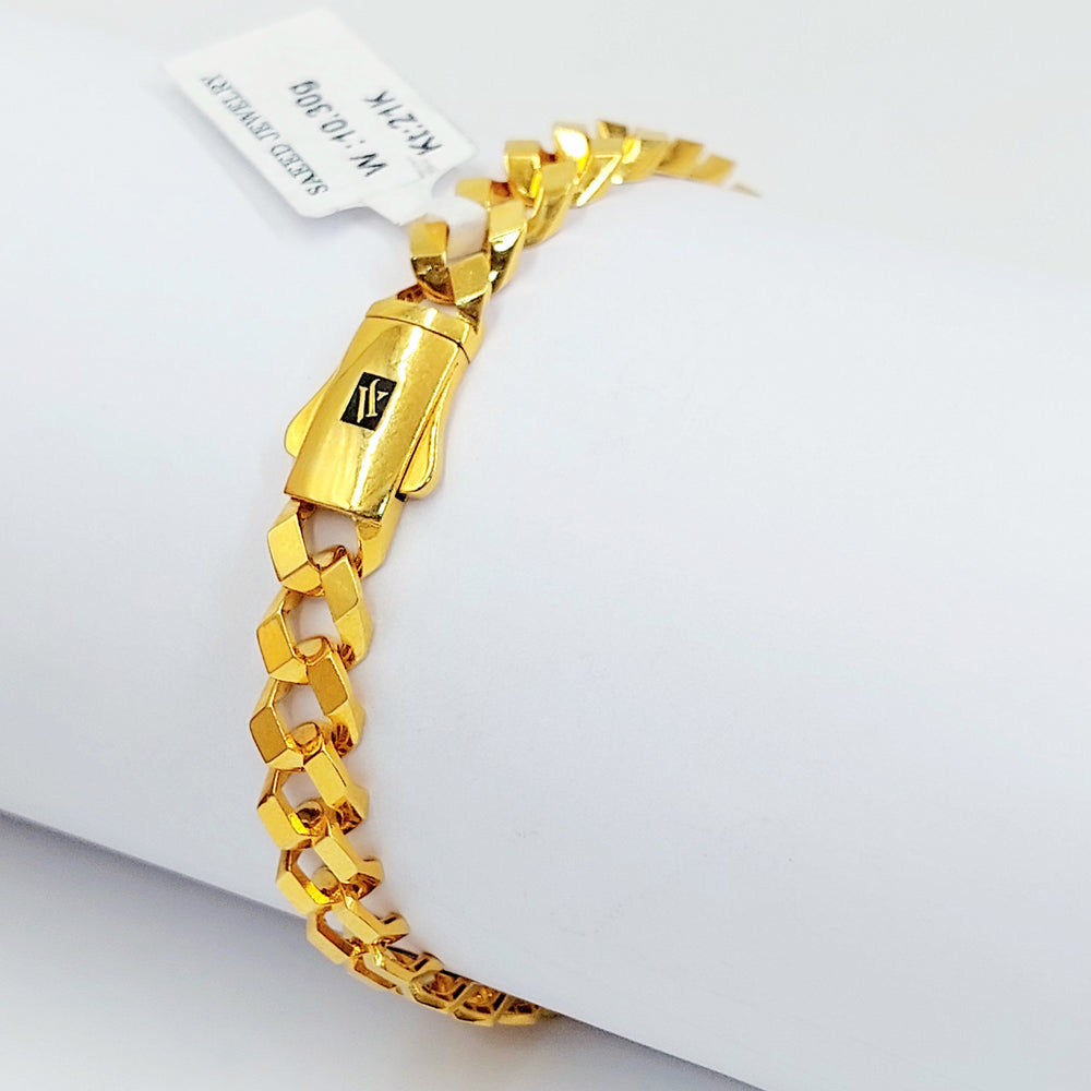 21K اسوارة جنزير اكسترا-مجوهرات الشيخ سعيد-Saeed Jewelry 