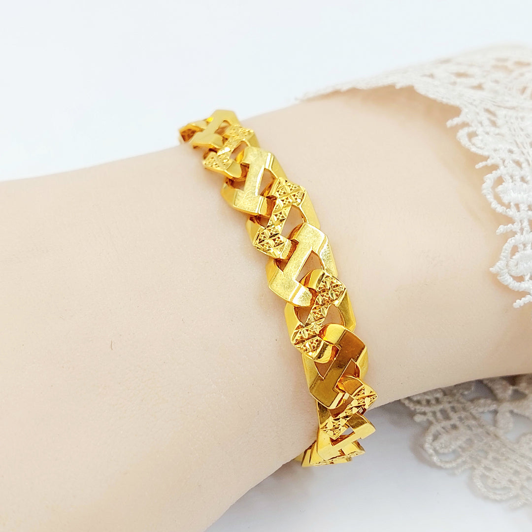 21K اسوارة جنزير اكسترا-مجوهرات الشيخ سعيد-Saeed Jewelry 