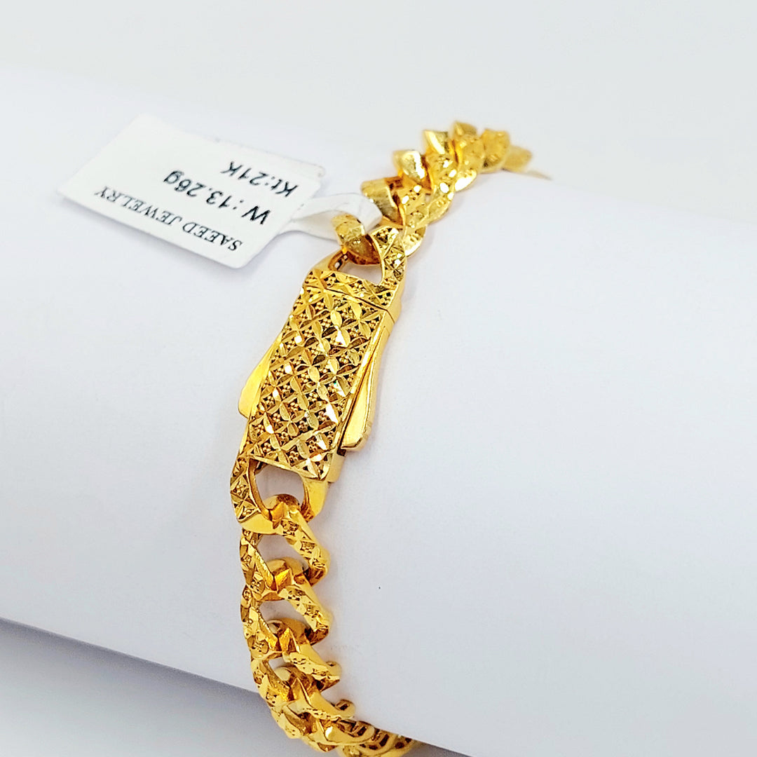 21K اسوارة جنزير اكسترا-مجوهرات الشيخ سعيد-Saeed Jewelry 
