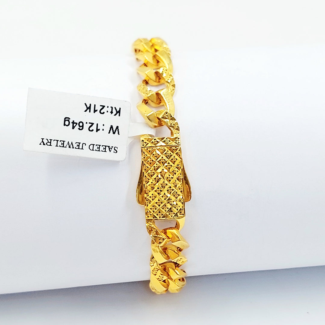21K اسوارة جنزير اكسترا-مجوهرات الشيخ سعيد-Saeed Jewelry 