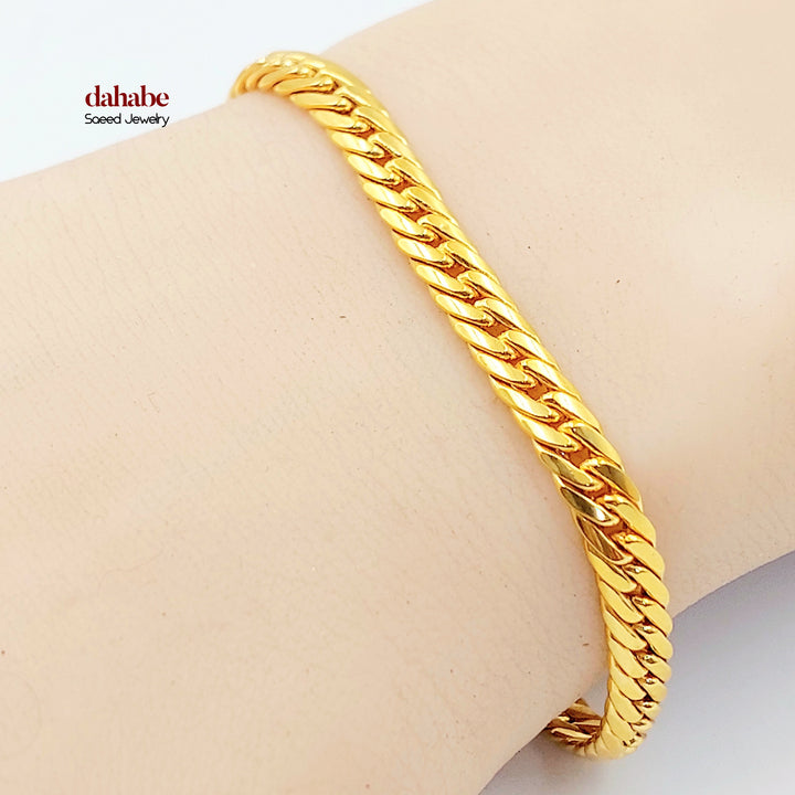 21K اسوارة جنزير اكسترا-مجوهرات الشيخ سعيد-Saeed Jewelry 