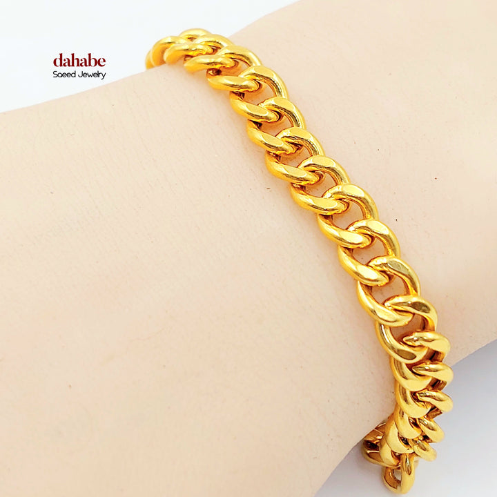 21K اسوارة جنزير اكسترا-مجوهرات الشيخ سعيد-Saeed Jewelry 