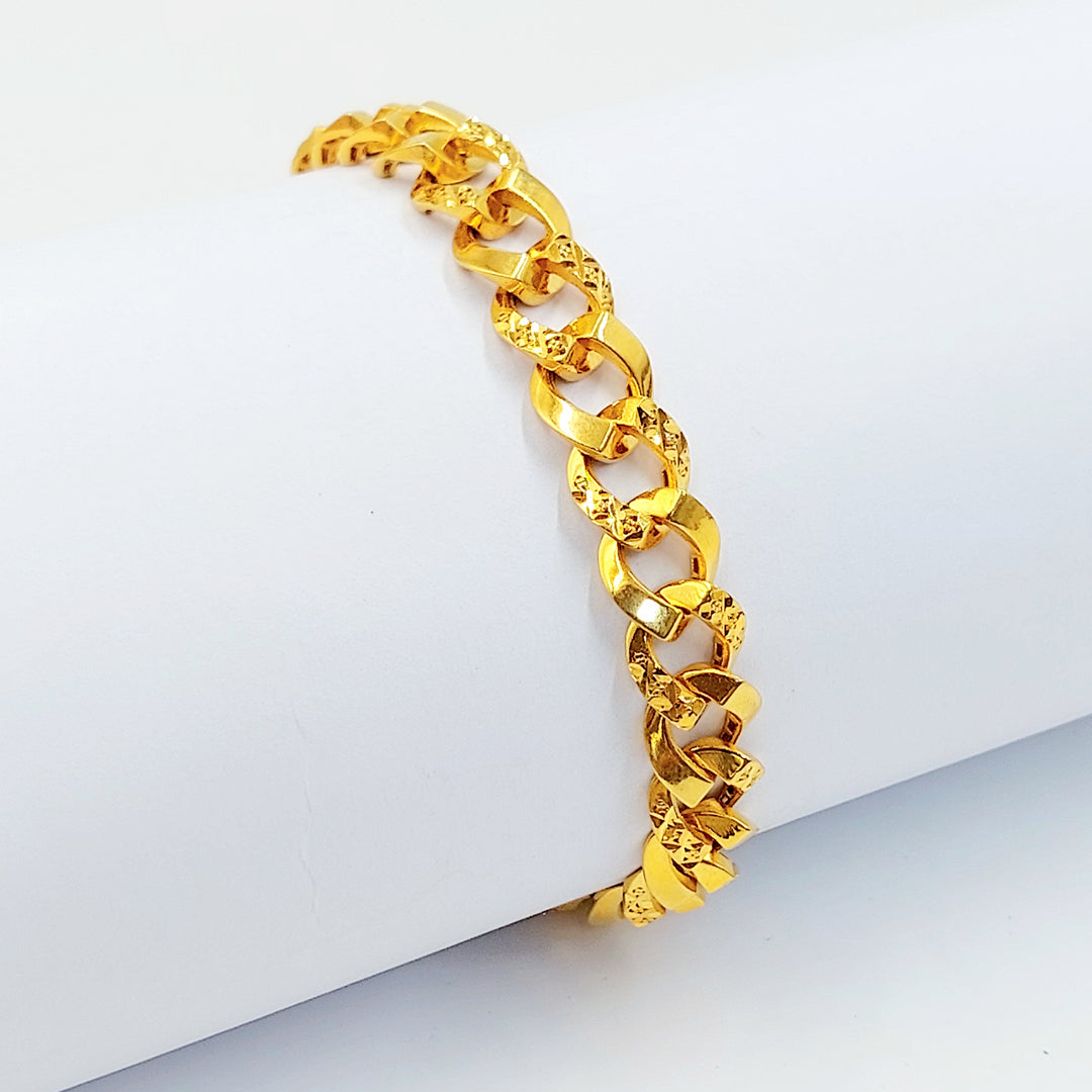 21K اسوارة جنزير اكسترا-مجوهرات الشيخ سعيد-Saeed Jewelry 