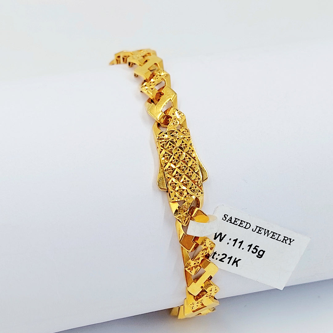 21K اسوارة جنزير اكسترا-مجوهرات الشيخ سعيد-Saeed Jewelry 