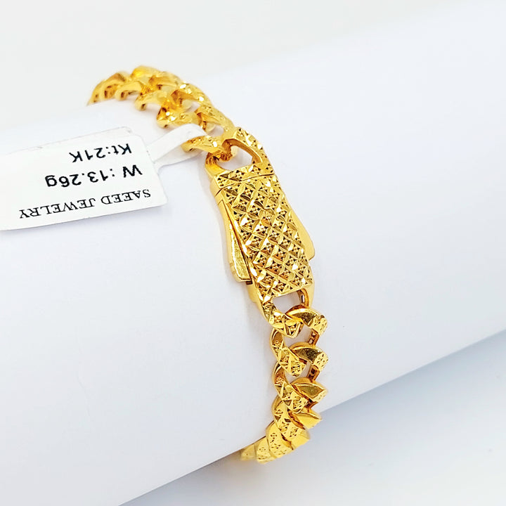 21K اسوارة جنزير اكسترا-مجوهرات الشيخ سعيد-Saeed Jewelry 