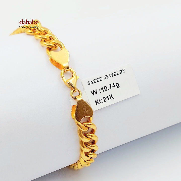 21K اسوارة جنزير اكسترا-مجوهرات الشيخ سعيد-Saeed Jewelry 