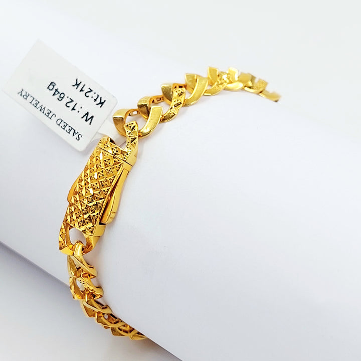 21K اسوارة جنزير اكسترا-مجوهرات الشيخ سعيد-Saeed Jewelry 