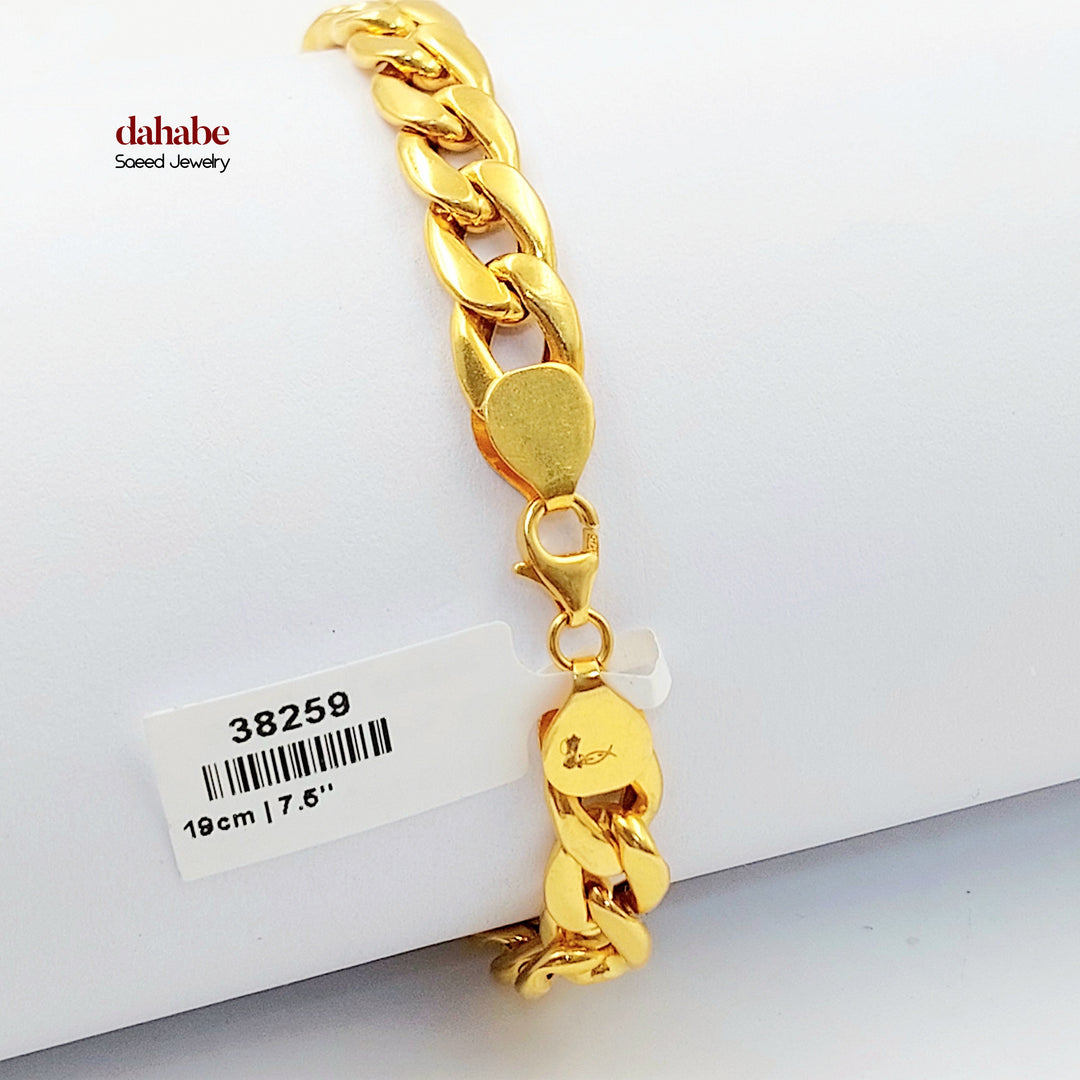 21K اسوارة جنزير اكسترا-مجوهرات الشيخ سعيد-Saeed Jewelry 