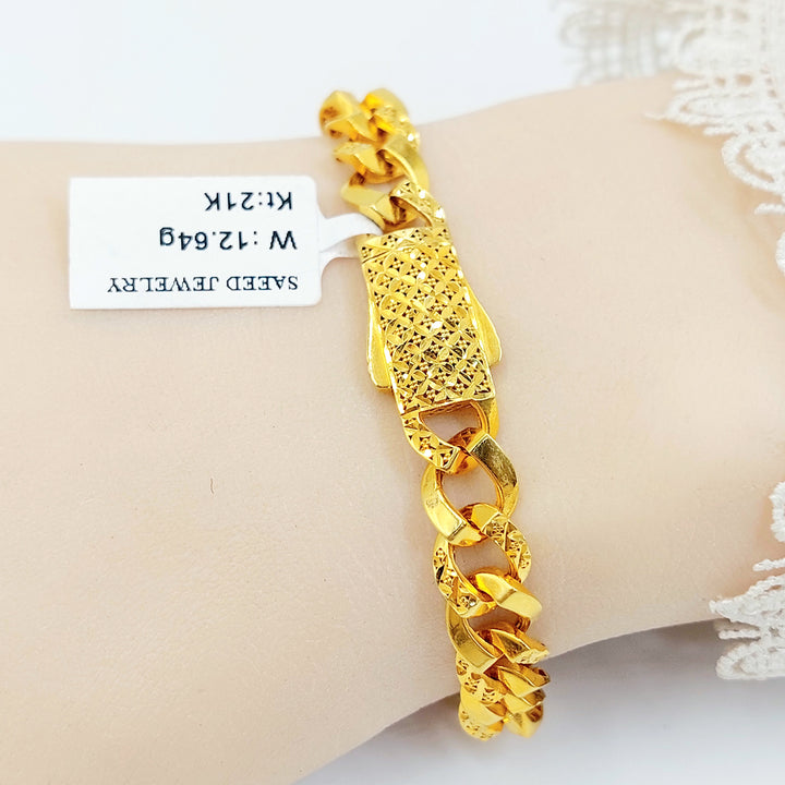 21K اسوارة جنزير اكسترا-مجوهرات الشيخ سعيد-Saeed Jewelry 