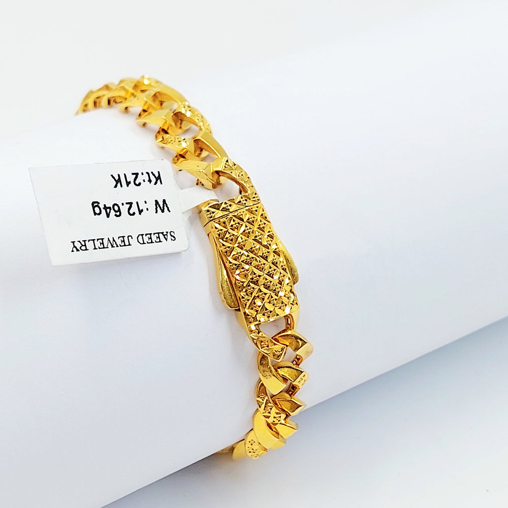 21K اسوارة جنزير اكسترا-مجوهرات الشيخ سعيد-Saeed Jewelry 