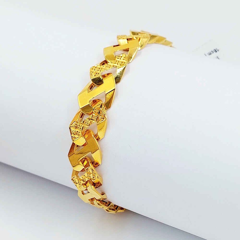 21K اسوارة جنزير اكسترا-مجوهرات الشيخ سعيد-Saeed Jewelry 