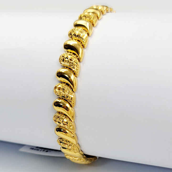 21K اسوارة دمعة اكسترا-مجوهرات الشيخ سعيد-Saeed Jewelry 