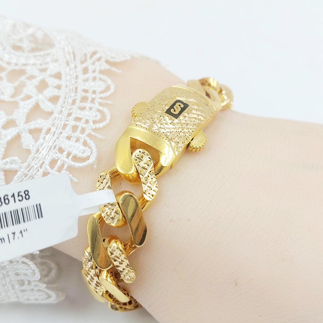 21K اسوارة جنزير اكسترا-مجوهرات الشيخ سعيد-Saeed Jewelry 