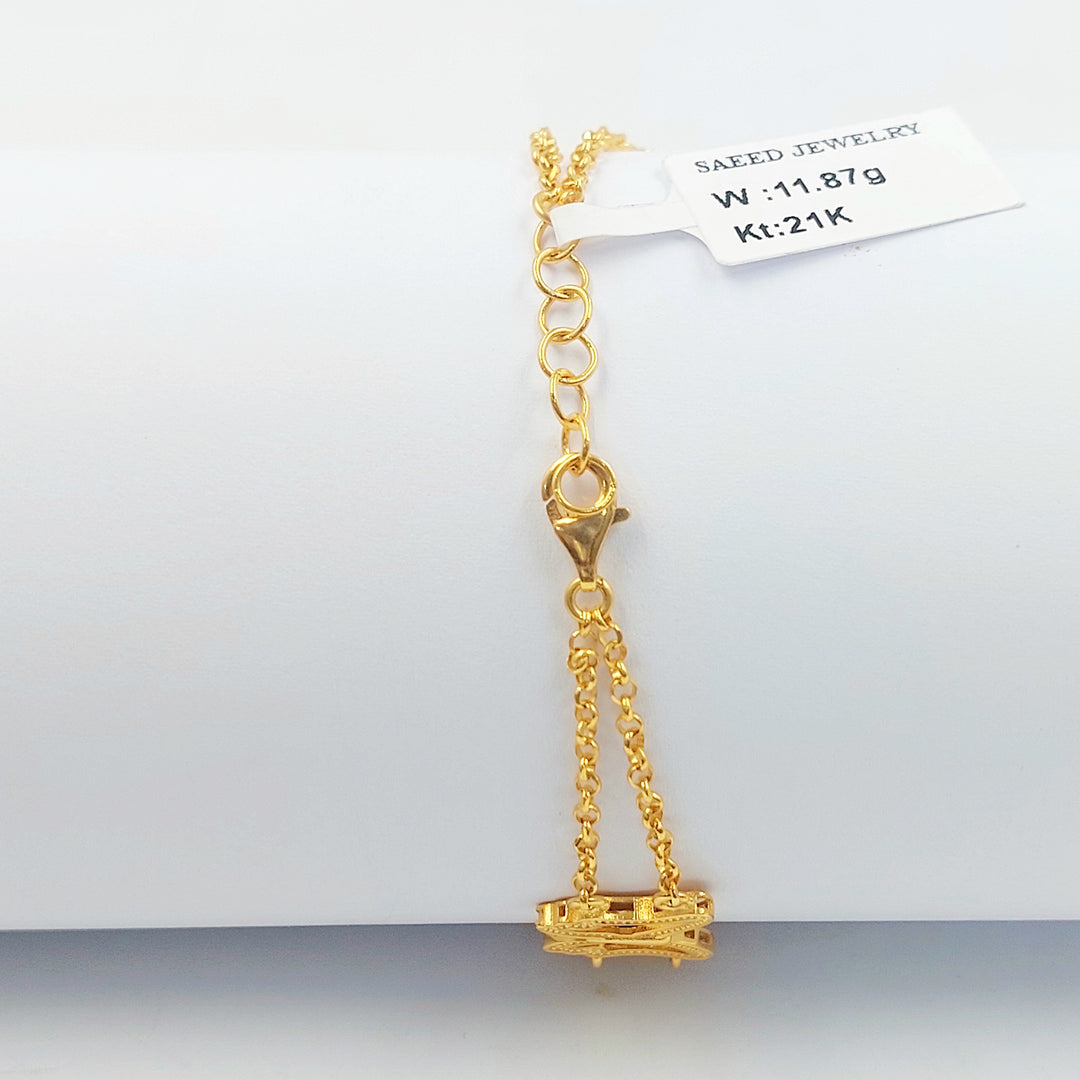 21K اسوارة فراشة اكسترا-مجوهرات الشيخ سعيد-Saeed Jewelry 