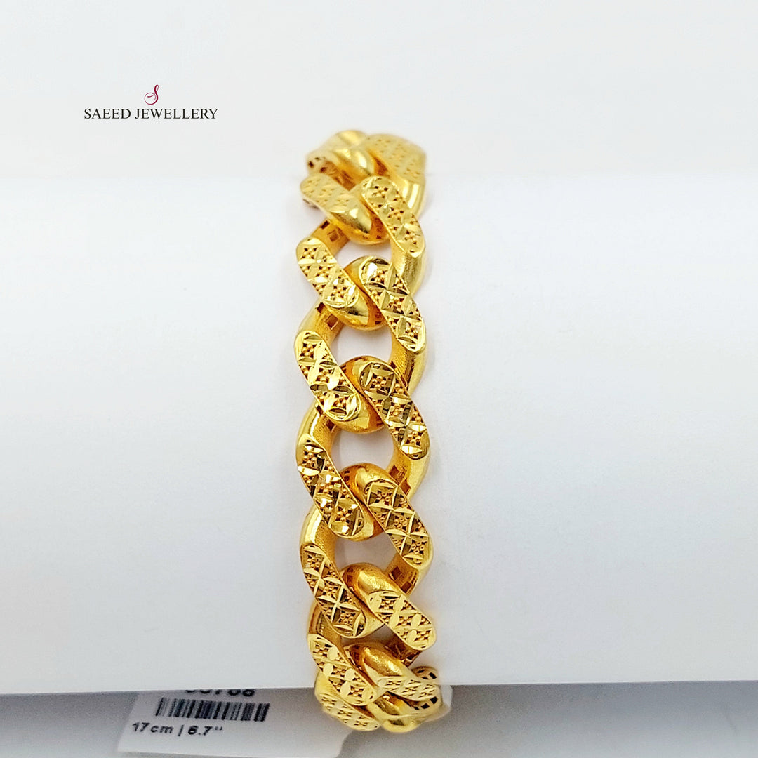 21K اسوارة جنزير اكسترا-مجوهرات الشيخ سعيد-Saeed Jewelry 