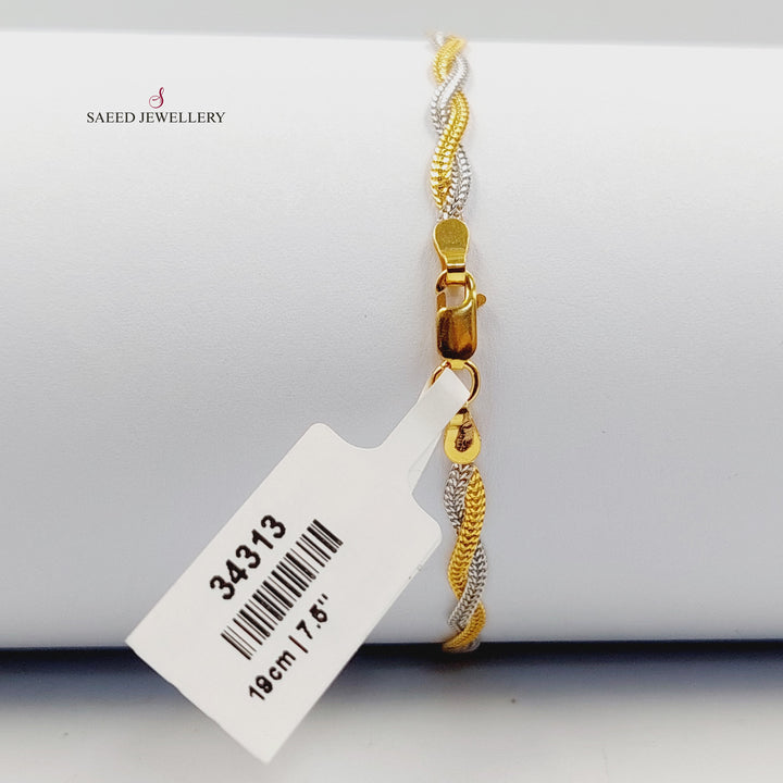 21K اسوارة فانسي اكسترا-مجوهرات الشيخ سعيد-Saeed Jewelry 