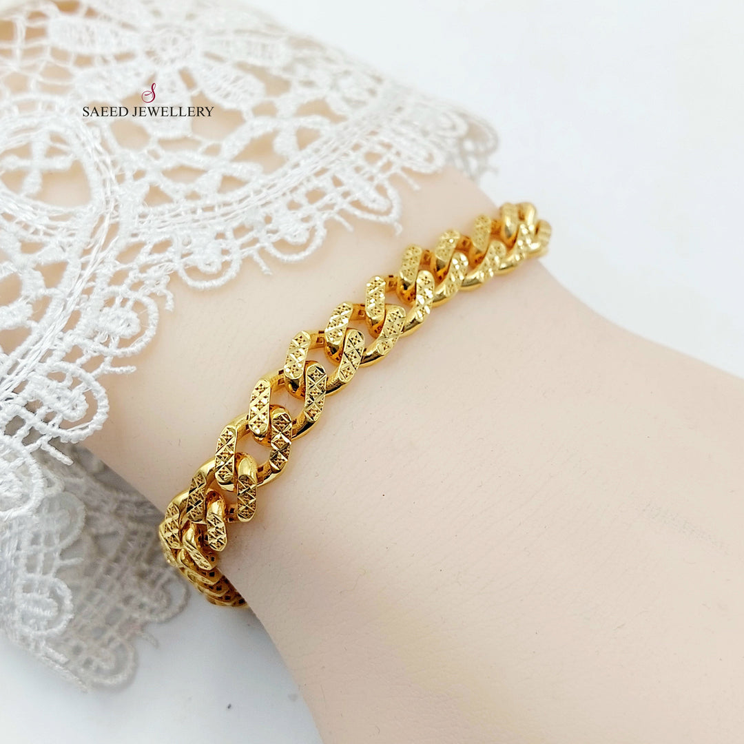 21K اسوارة جنزير اكسترا-مجوهرات الشيخ سعيد-Saeed Jewelry 