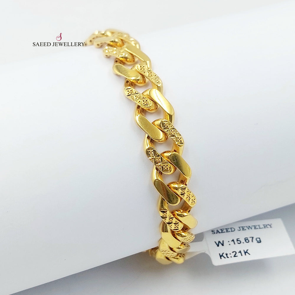21K اسوارة جنزير اكسترا-مجوهرات الشيخ سعيد-Saeed Jewelry 