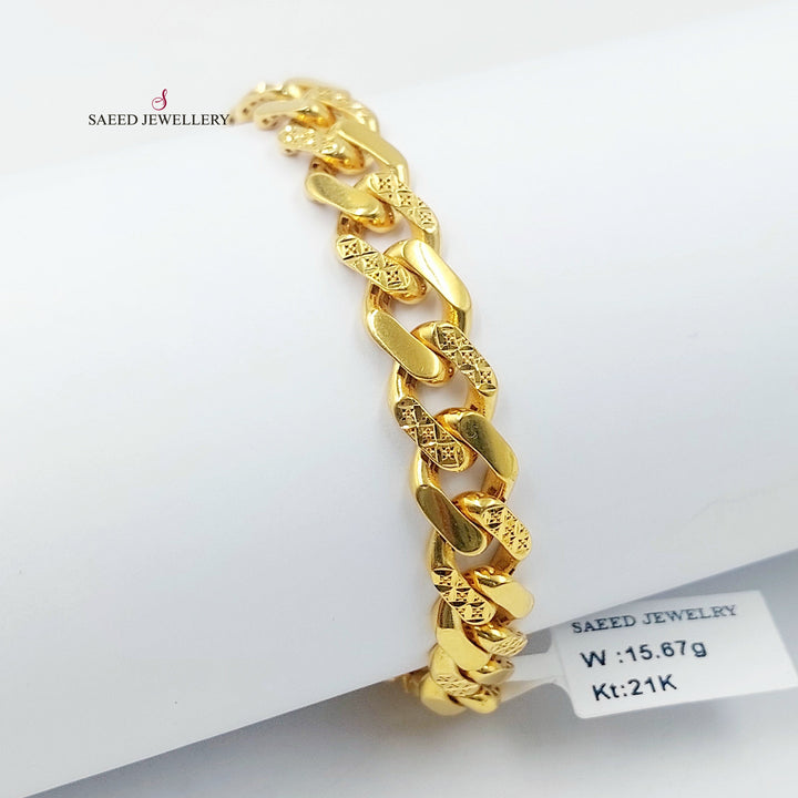 21K اسوارة جنزير اكسترا-مجوهرات الشيخ سعيد-Saeed Jewelry 