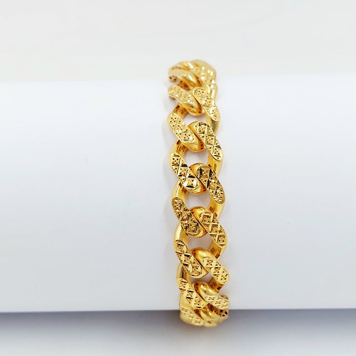 21K اسوارة جنزير اكسترا-مجوهرات الشيخ سعيد-Saeed Jewelry 