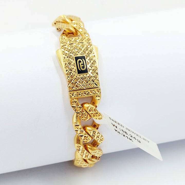 21K اسوارة جنزير اكسترا-مجوهرات الشيخ سعيد-Saeed Jewelry 