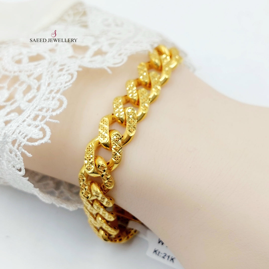 21K اسوارة جنزير اكسترا-مجوهرات الشيخ سعيد-Saeed Jewelry 