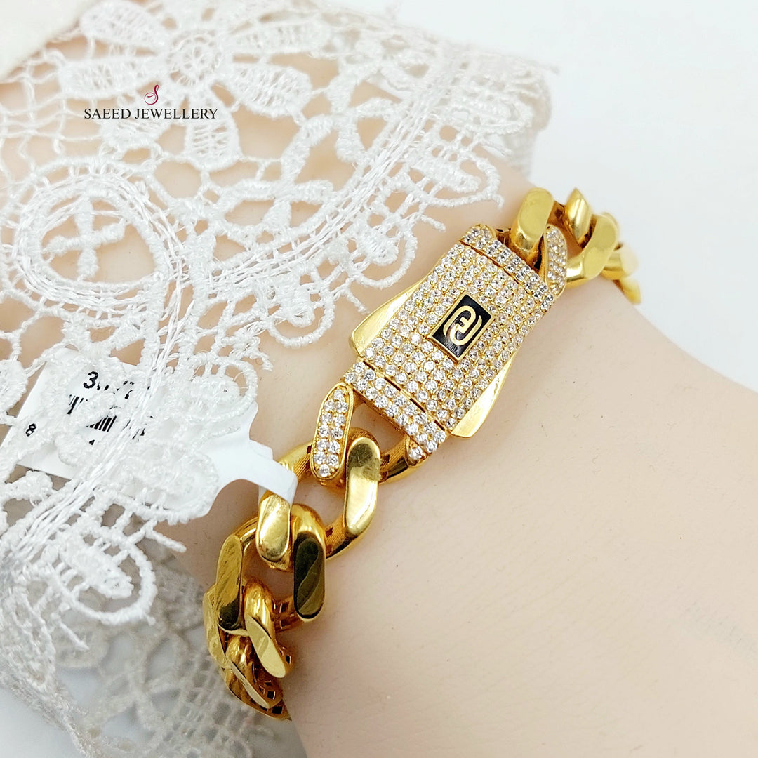 21K اسوارة جنزير اكسترا-مجوهرات الشيخ سعيد-Saeed Jewelry 