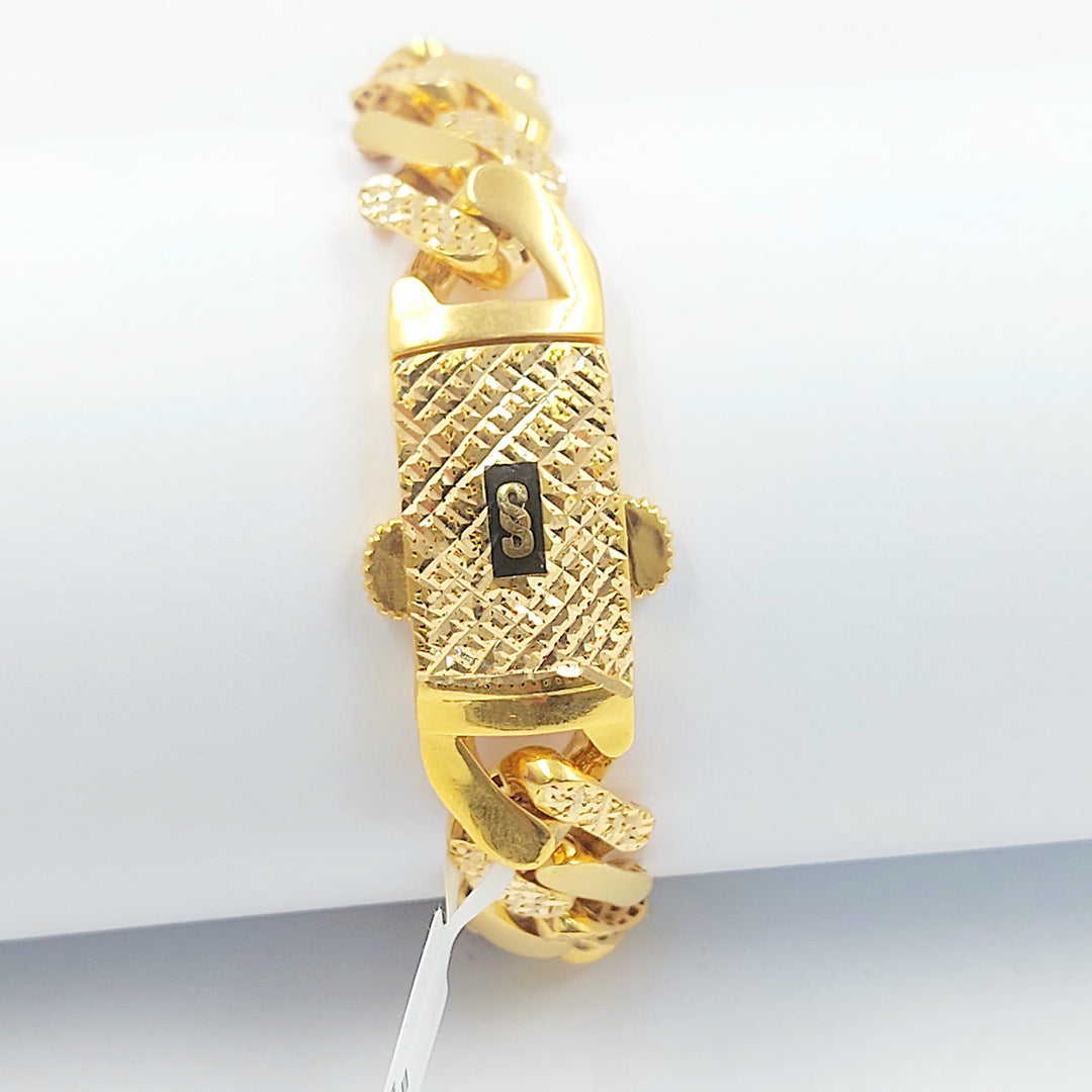 21K اسوارة جنزير اكسترا-مجوهرات الشيخ سعيد-Saeed Jewelry 