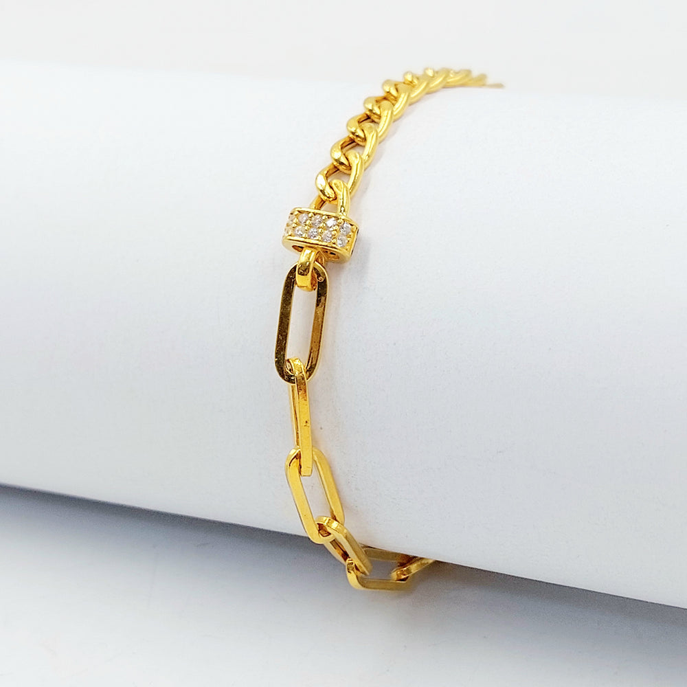 21K اسوارة جنزير اكسترا-مجوهرات الشيخ سعيد-Saeed Jewelry 