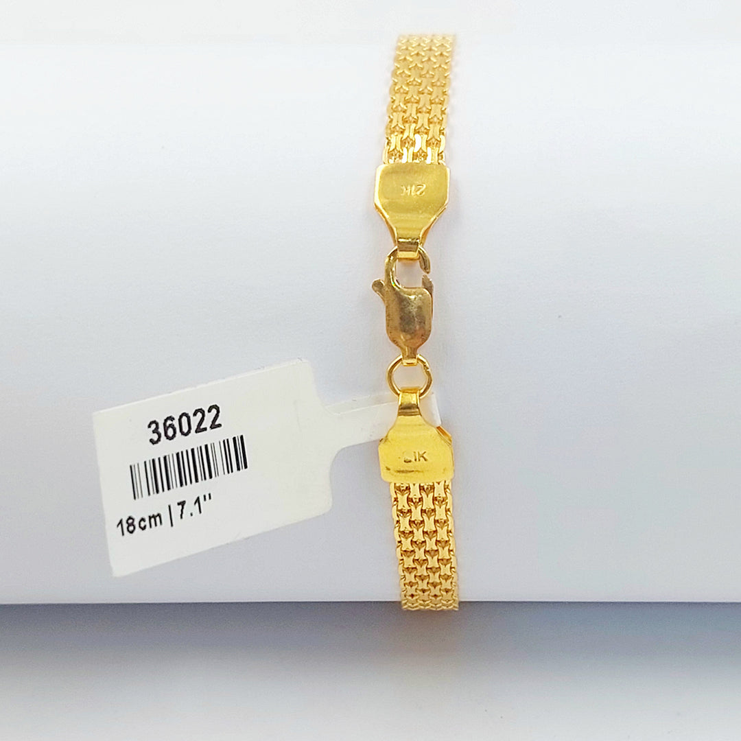 21K اسوارة مبسط اكسترا-مجوهرات الشيخ سعيد-Saeed Jewelry 