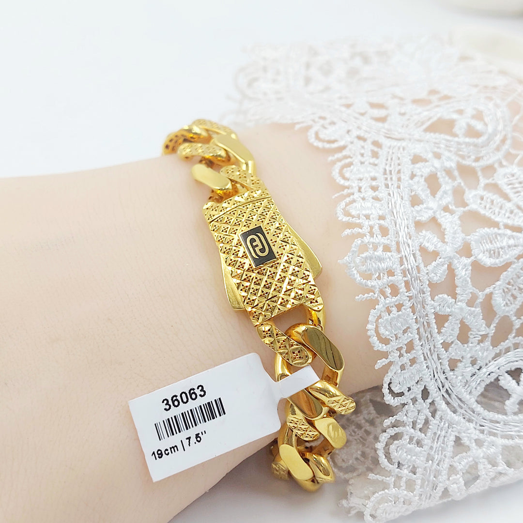 21K اسوارة جنزير اكسترا-مجوهرات الشيخ سعيد-Saeed Jewelry 