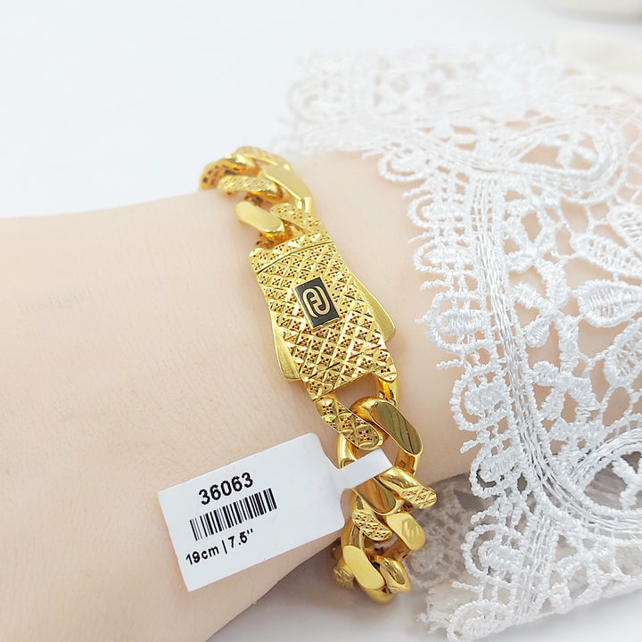 21K اسوارة جنزير اكسترا-مجوهرات الشيخ سعيد-Saeed Jewelry 