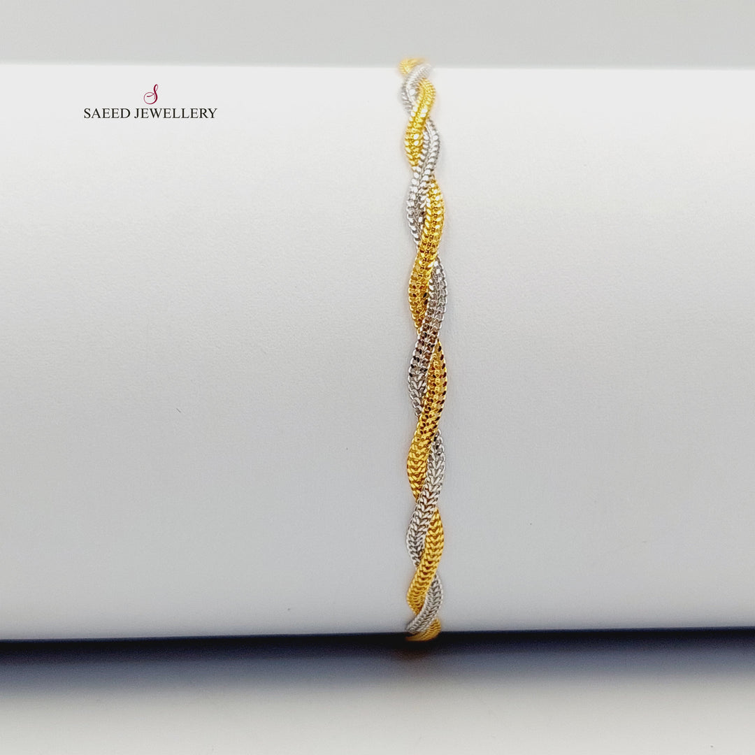 21K اسوارة فانسي اكسترا-مجوهرات الشيخ سعيد-Saeed Jewelry 