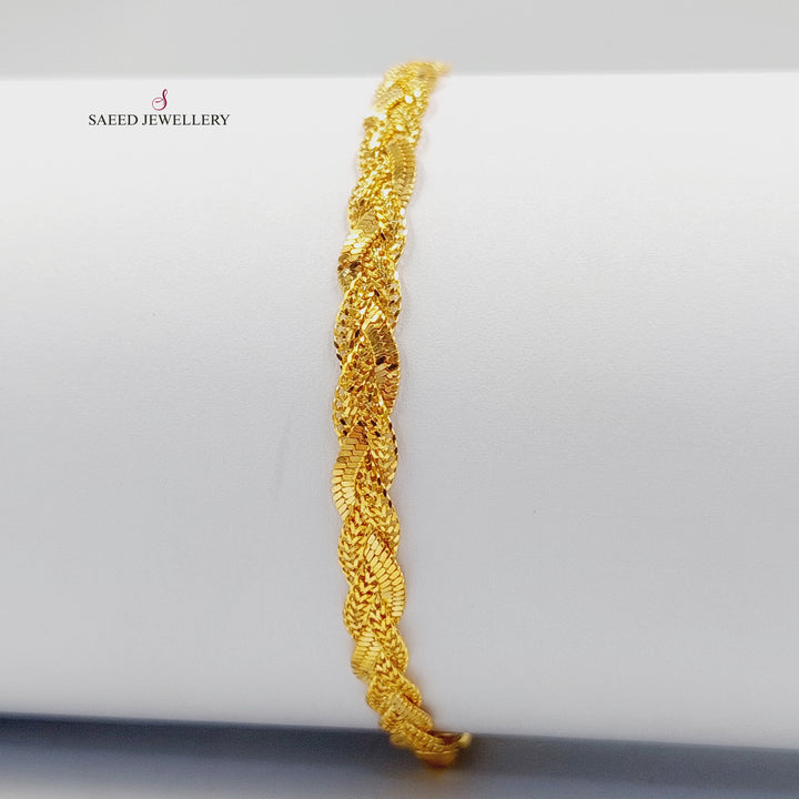 21K اسوارة فانسي اكسترا-مجوهرات الشيخ سعيد-Saeed Jewelry 