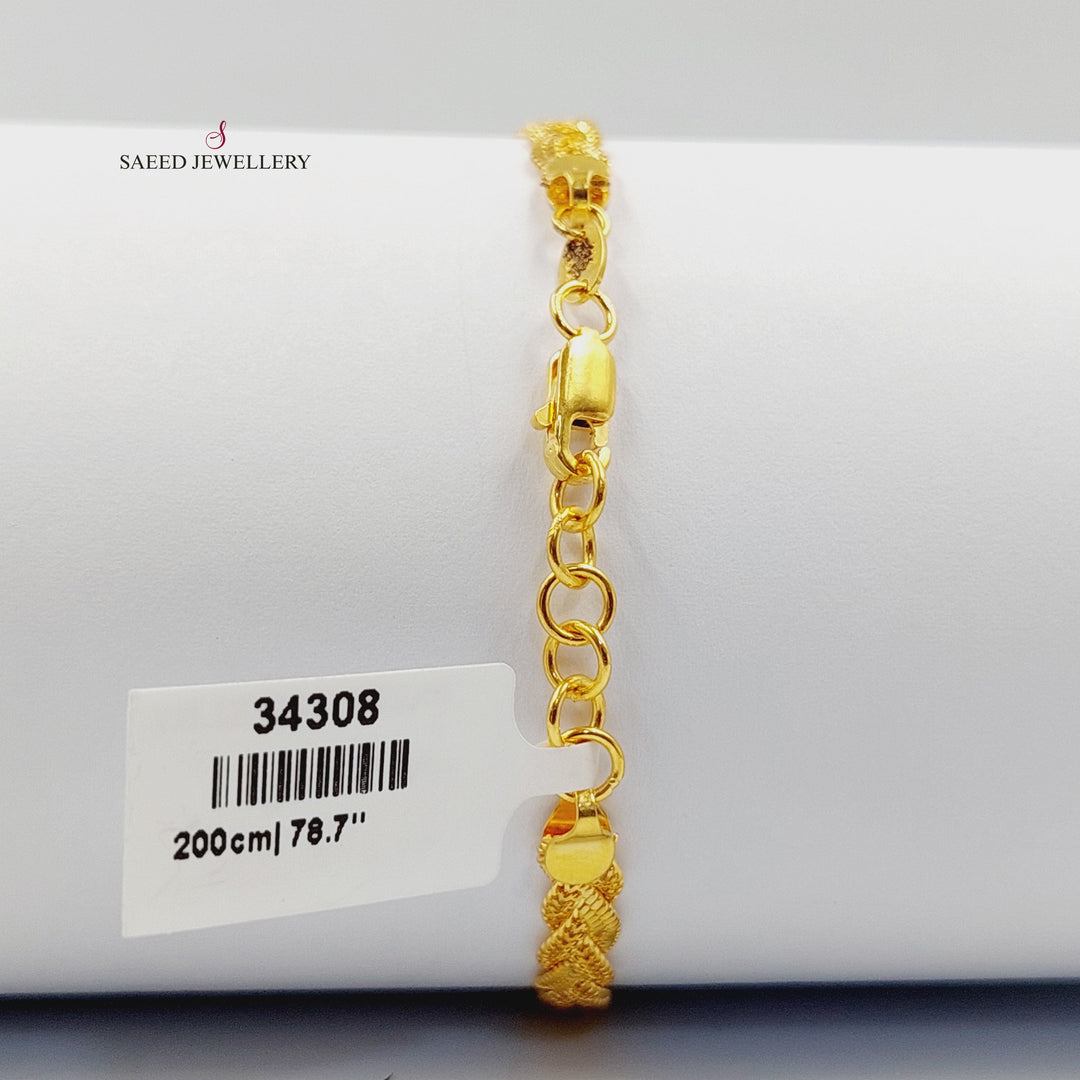 21K اسوارة فانسي اكسترا-مجوهرات الشيخ سعيد-Saeed Jewelry 